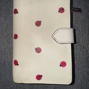 Kate Spade Cream Wallet with Red Ladybugs